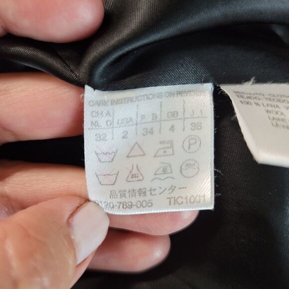 Max mara black 100% virgin wool pea coat - Picture 15 of 16